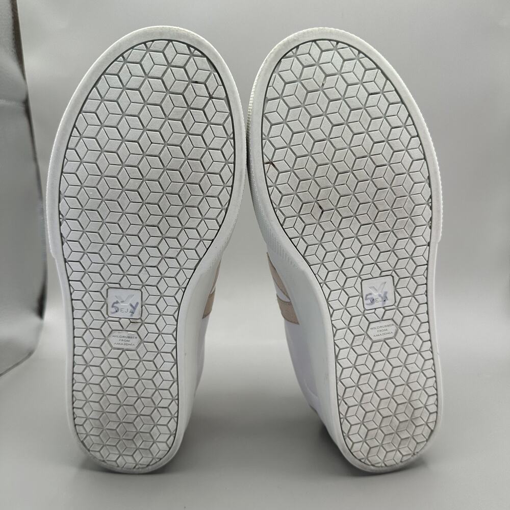 Veja White Sneakers with Beige Accents - Picture 7 of 9